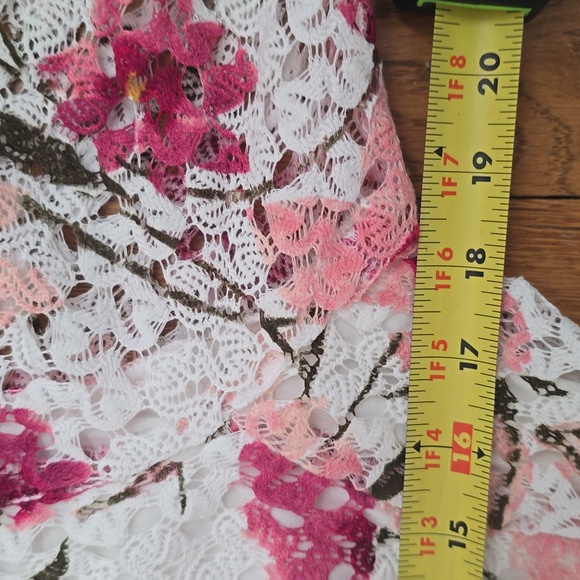 RABBIT RABBIT RABBIT DESIGNS WOMEN'S PLUS SIZE PINK & WHITE FLORAL DRESS SIZE 16 - Picture 11 of 16